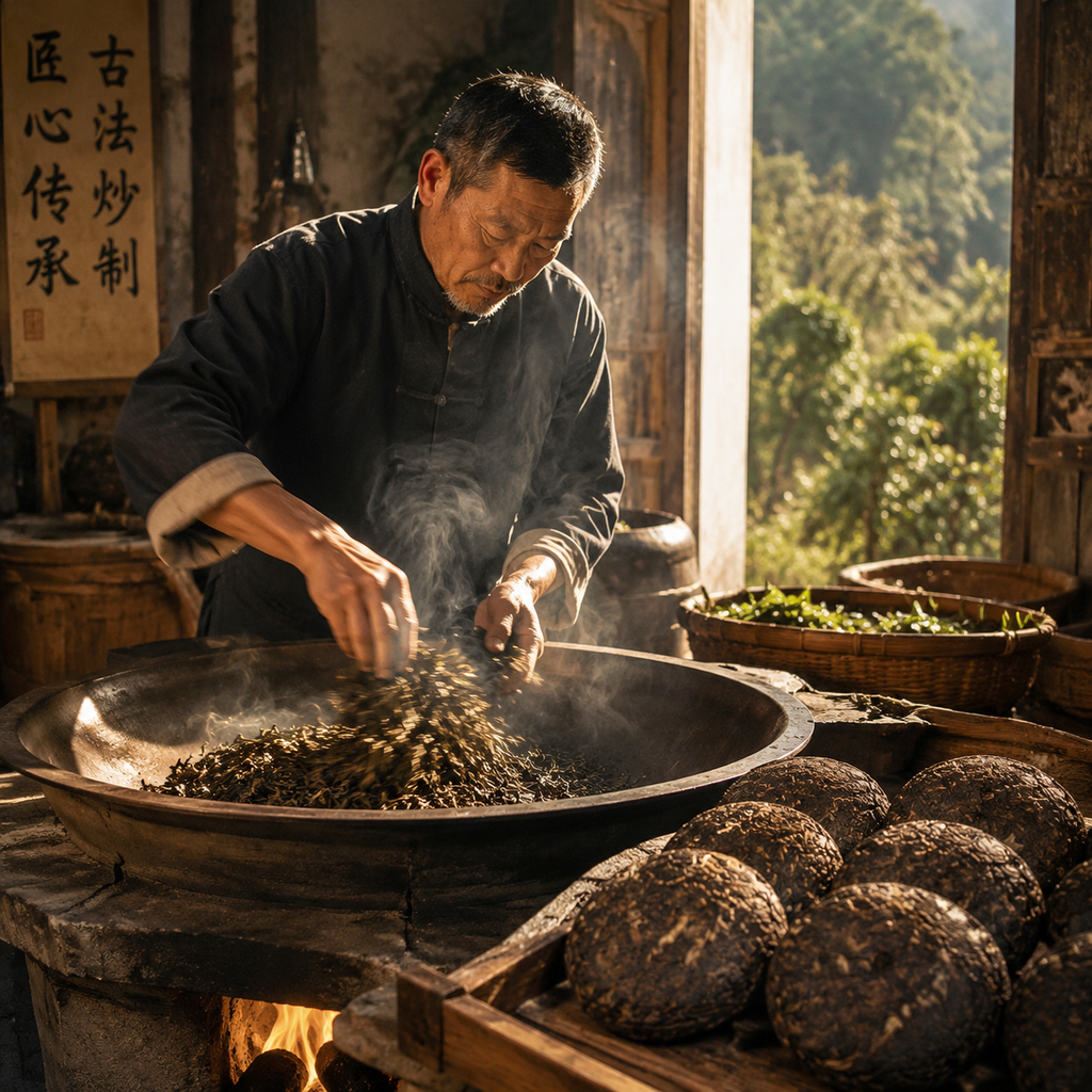 传统炒茶火候细节